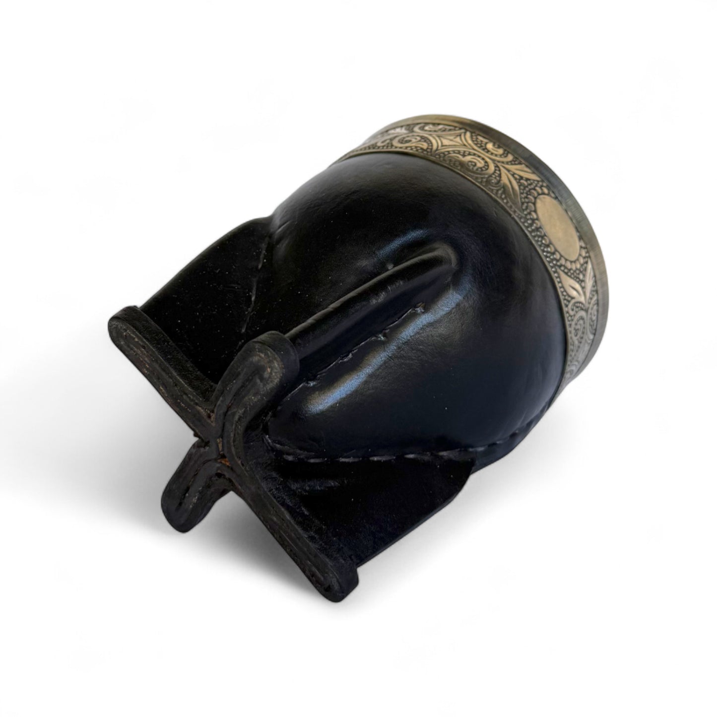 Mate Imperial Nero con Virola Alpaca Decorata | Premium