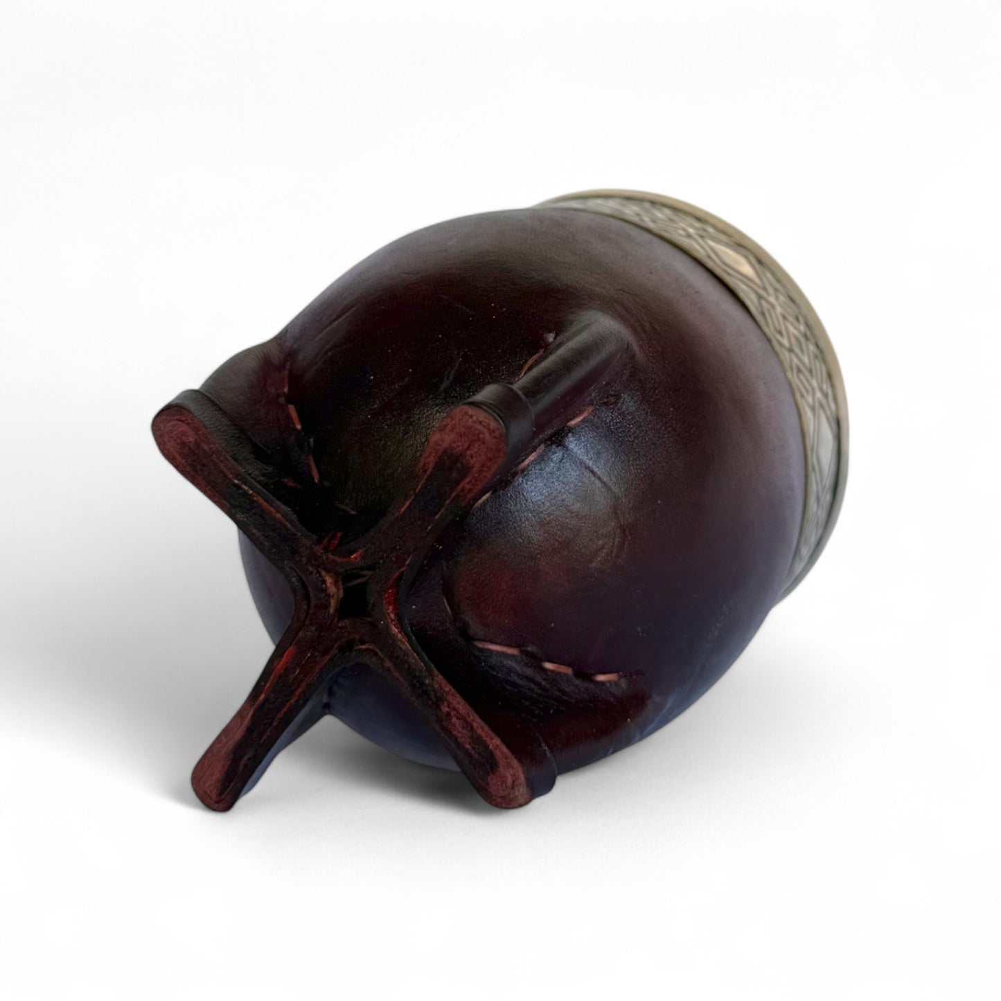 Mate Imperial Bordò con Virola Alpaca Decorata | Premium