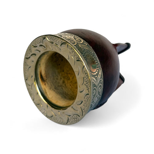 Mate Imperial Bordò con Virola Alpaca Decorata | Premium