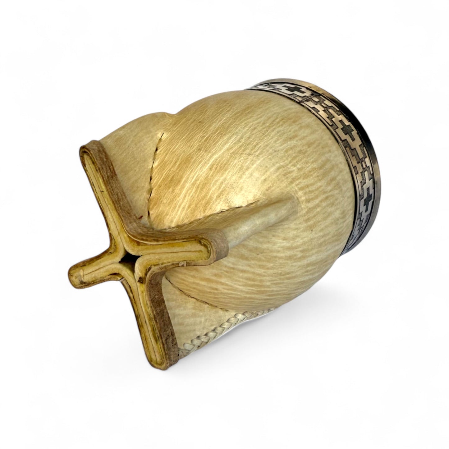 Mate Imperial Cuoio Crudo con Virola Alpaca Decorata | Premium