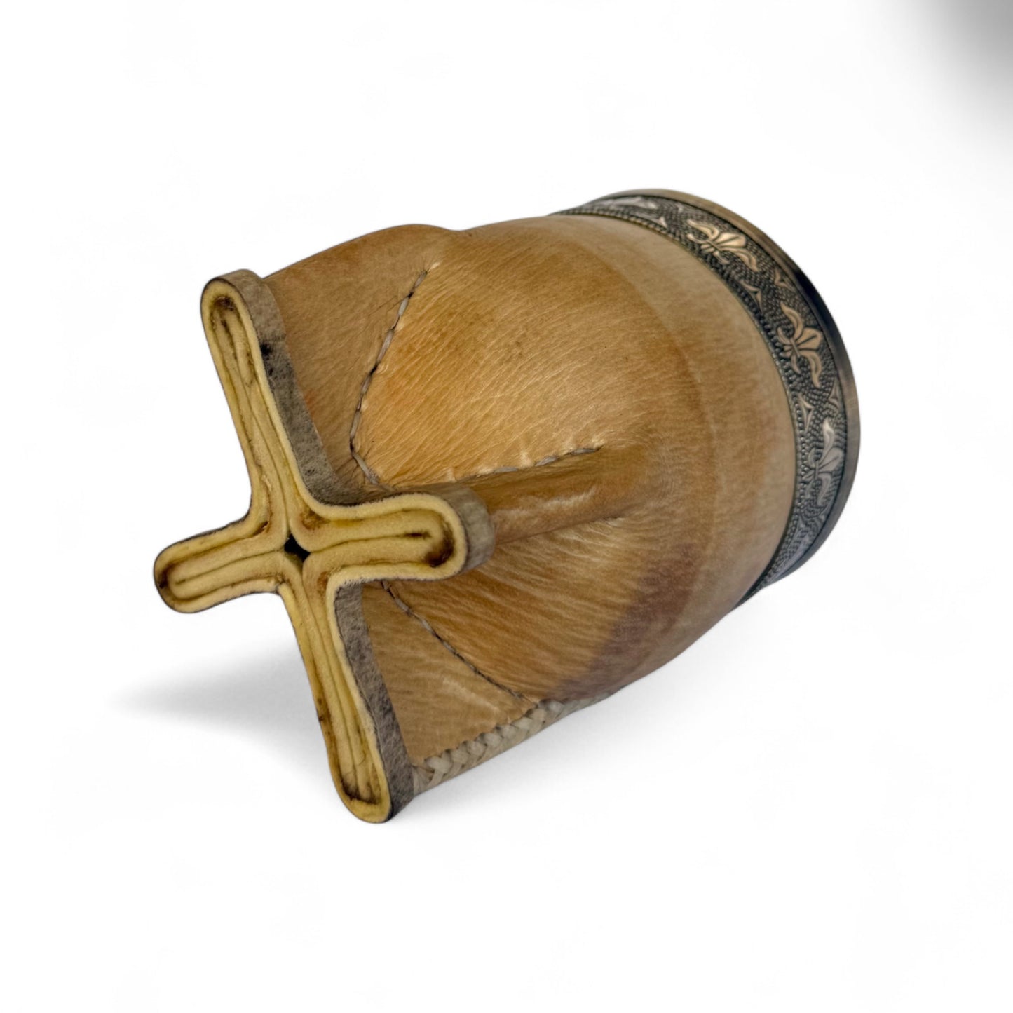 Mate Imperial Cuoio Crudo con Virola Alpaca Decorata | Premium