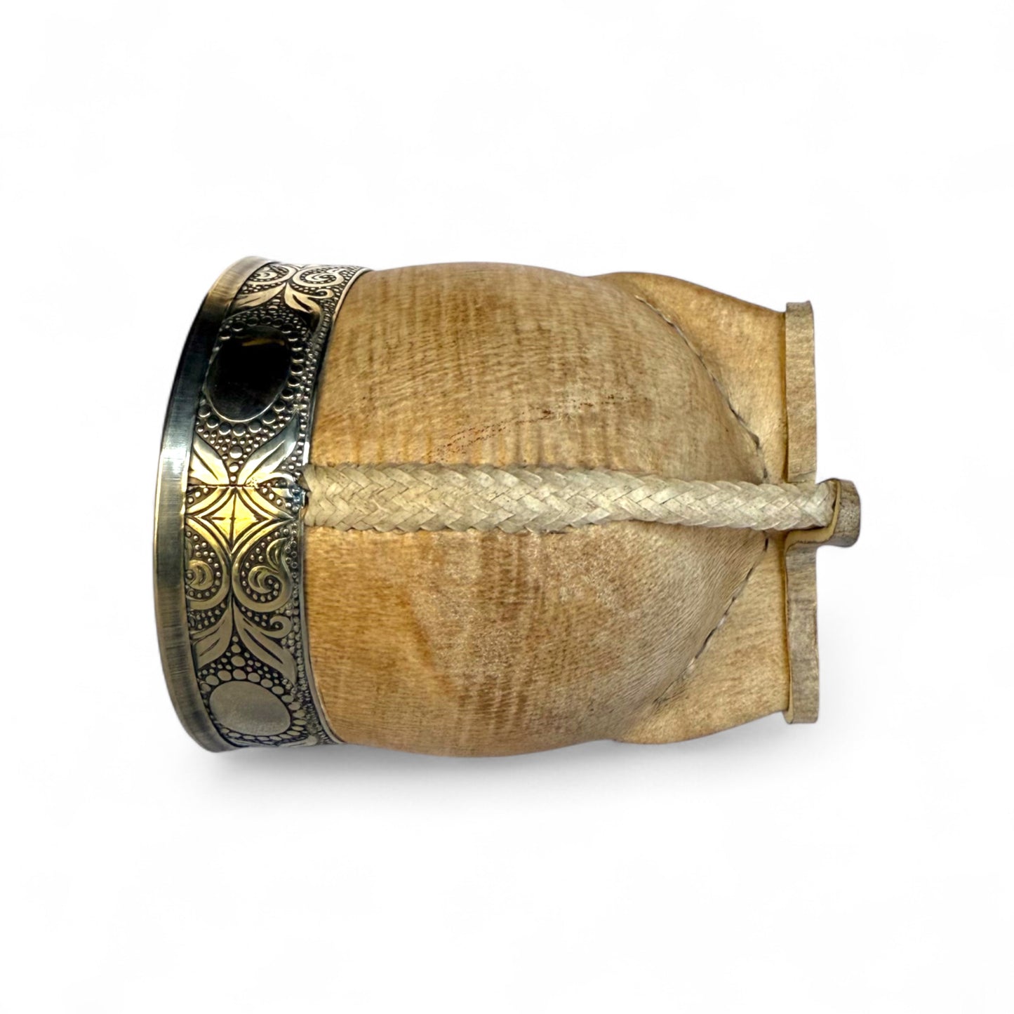 Mate Imperial Cuoio Crudo con Virola Alpaca Decorata | Premium