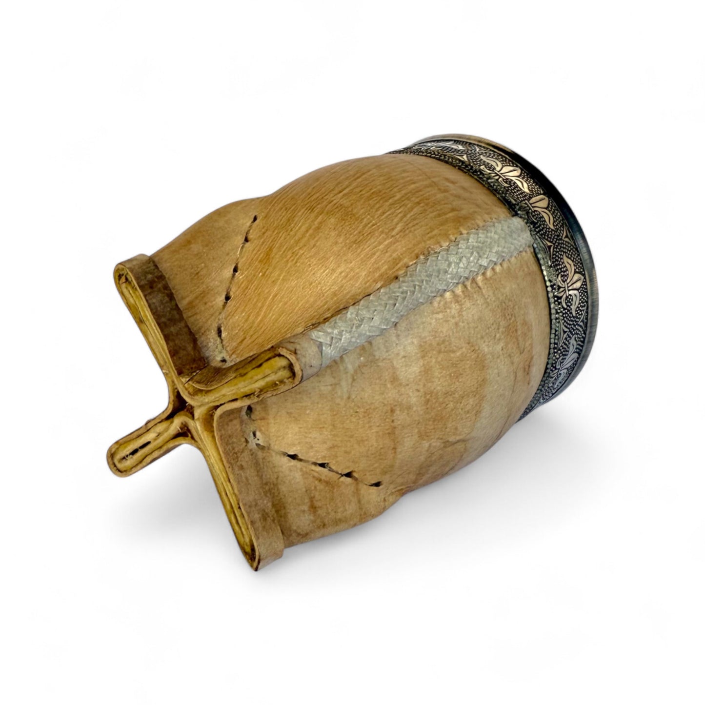 Mate Imperial Cuoio Crudo con Virola Alpaca Decorata | Premium