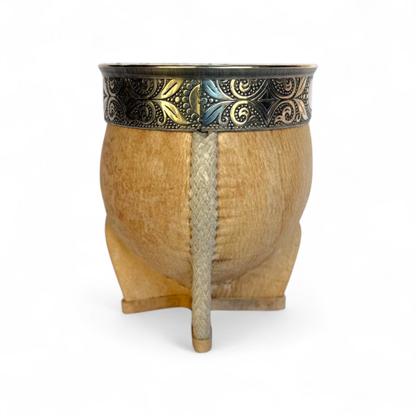 Mate Imperial Cuoio Crudo con Virola Alpaca Decorata | Premium