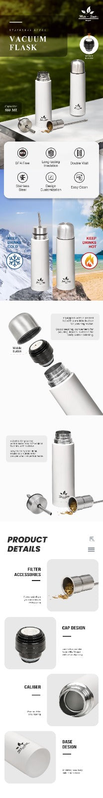 TERMOS con INFUSORE MateSantè Bianco | 500 ML