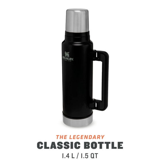 TERMOS STANLEY CLASSIC LEGENDARY BOTTLE "Matte Black Pebble" | 1.5qt | 1.4L