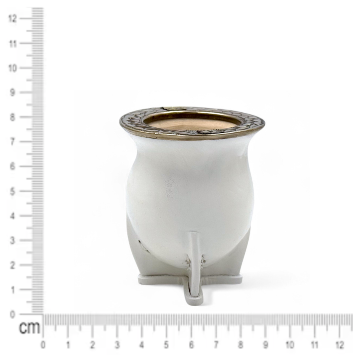 Mate Camionero Bianco con Virola Alpaca | Standard