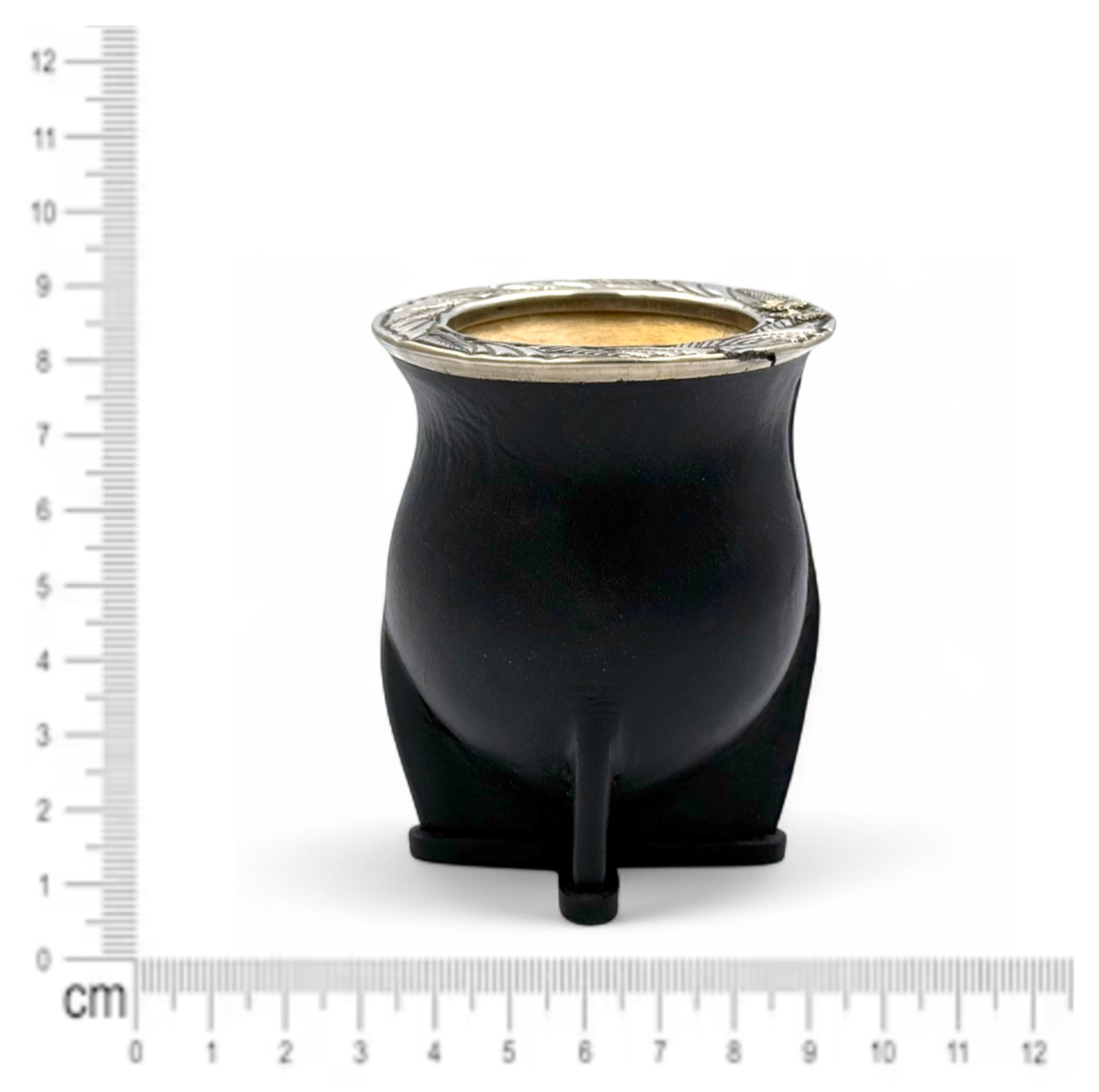 Mate Camionero Nero con Virola Alpaca | Standard