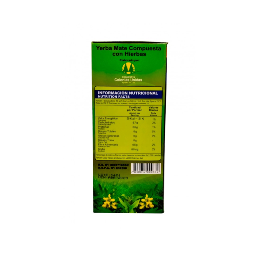 Yerba Mate - COLON Compuesta con Hierbas 500Gr