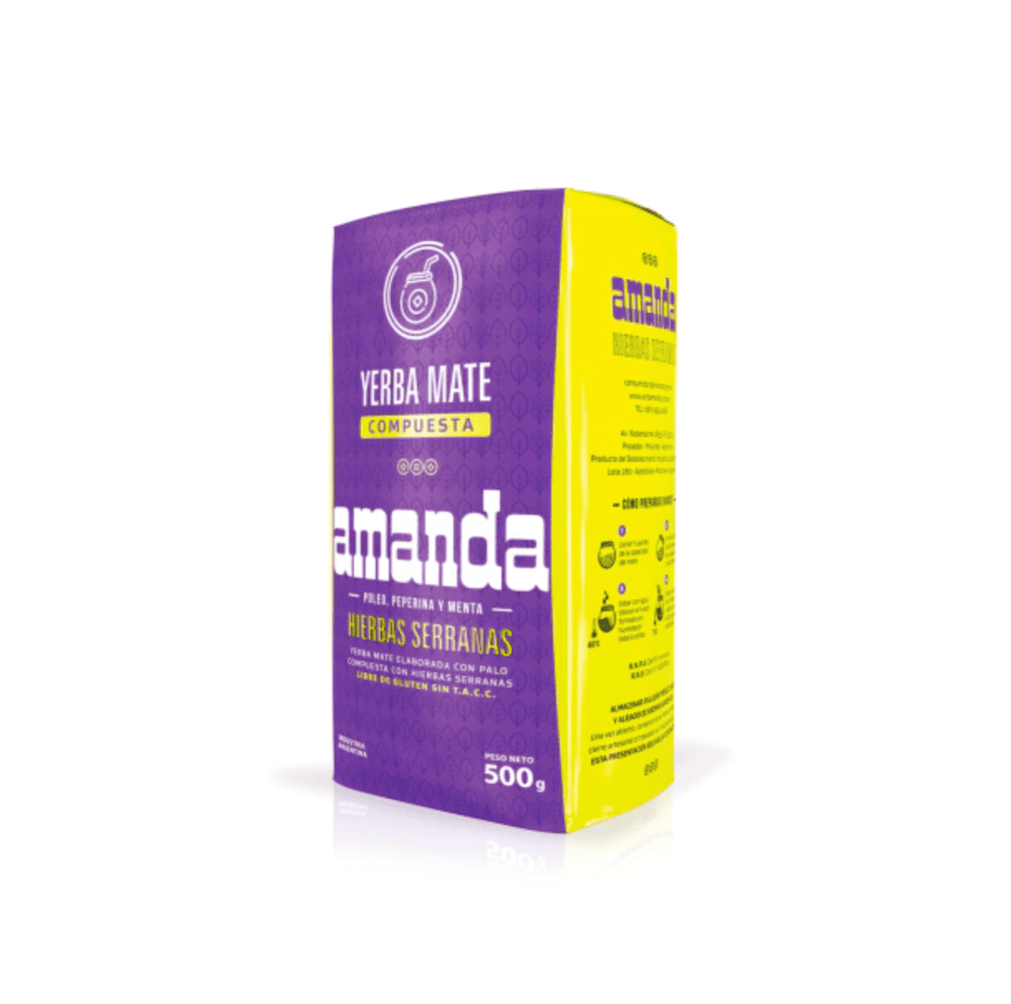 Yerba Mate - AMANDA COMPUESTA HIERBAS SERRANAS 500 Gr