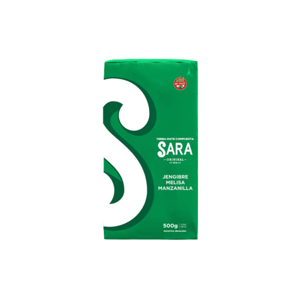 Yerba Mate - Sara Verde Compuesta Jengibre, Melisa Y Manzanilla 500 Gr