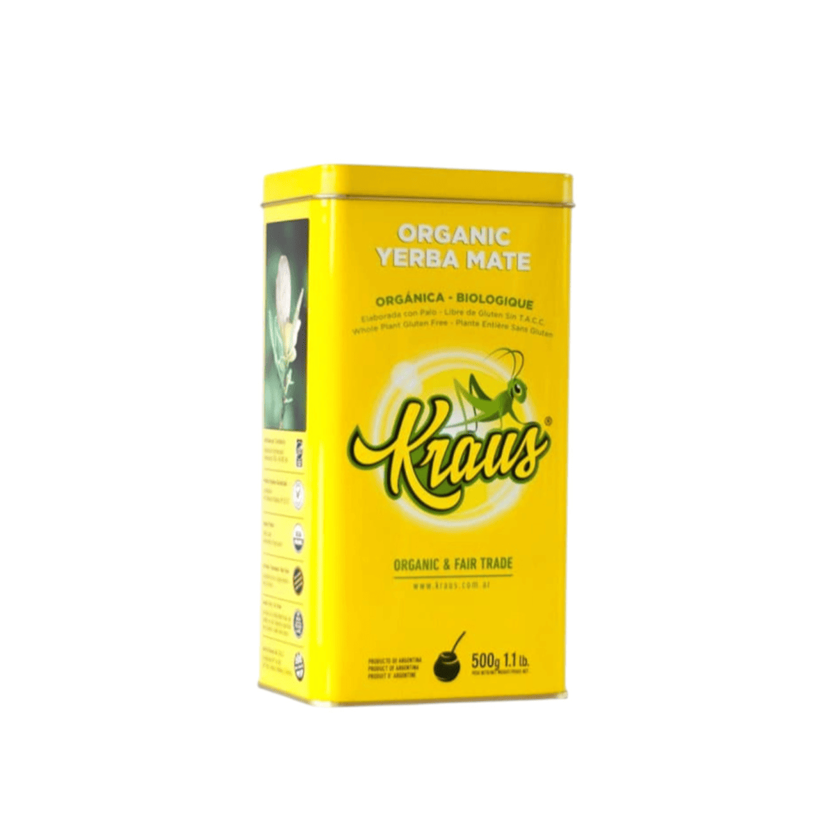 Yerba Mate - Kraus Mate Organica Tin 500 Gr