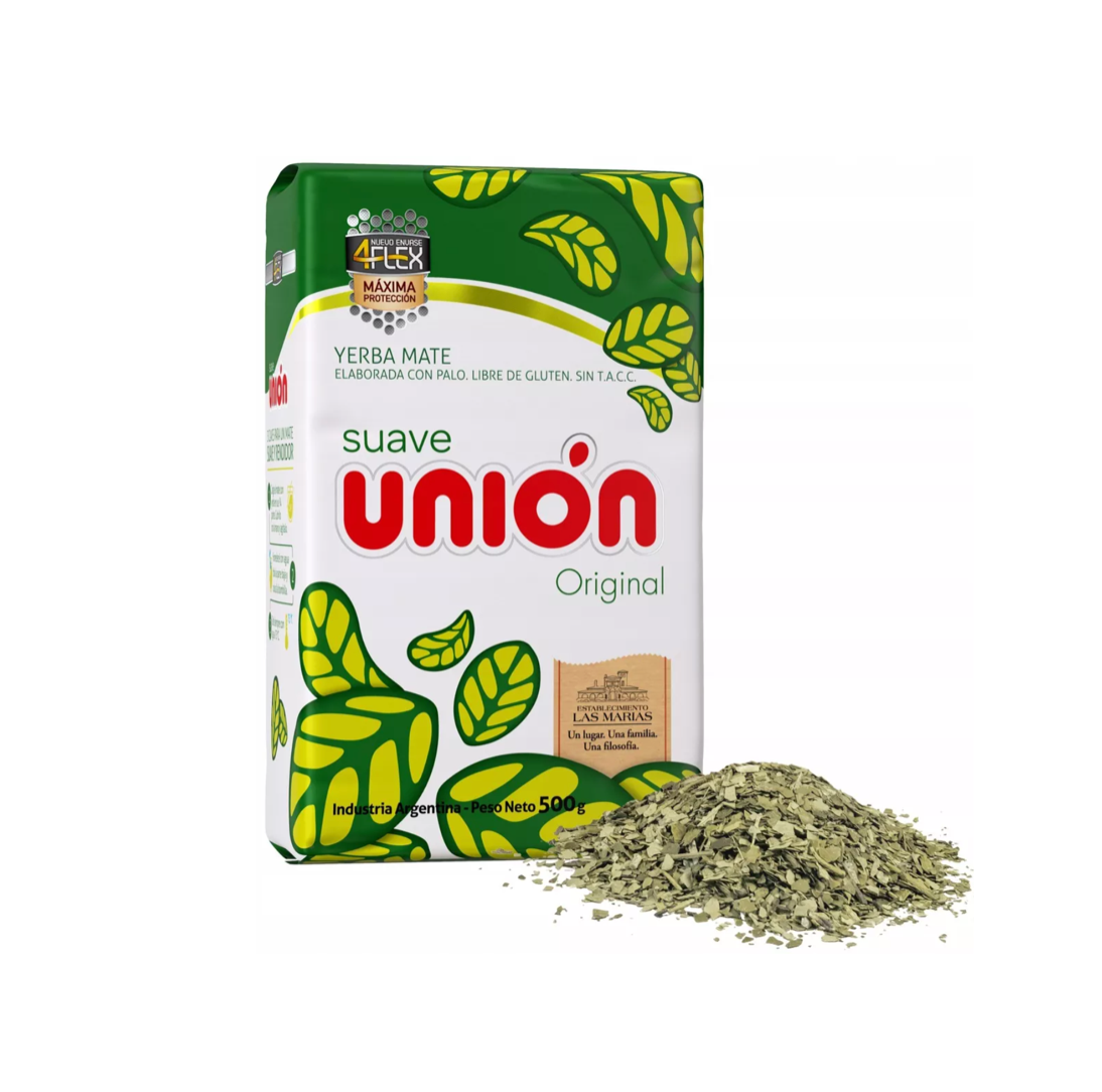 Yerba Mate UNIÓN - ELABORADA con PALO SUAVE 1/2 Kg.