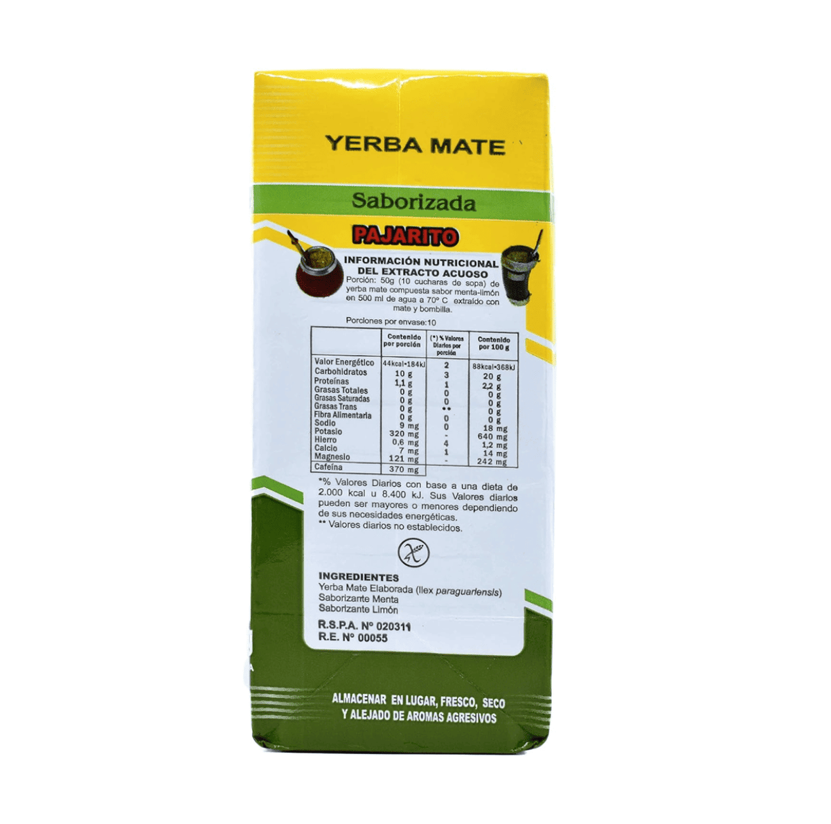 Yerba Mate PAJARITO - MENTA Y LEMON 1/2 Kg.