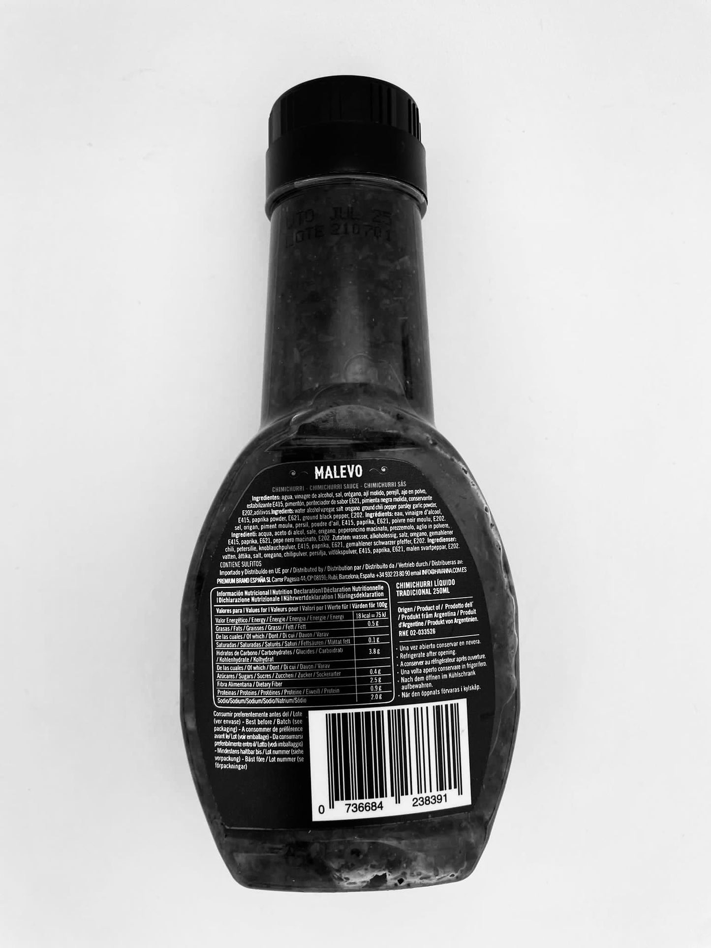 TRADICIONAL CHIMICHURRI SAUCE 250 ML - MALEVO