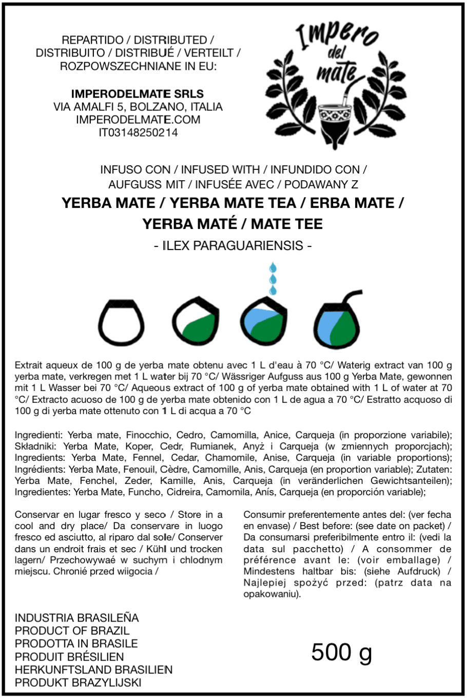 Yerba Mate - Rei Verde COMPOSTA 500Gr - imperodelmate.com