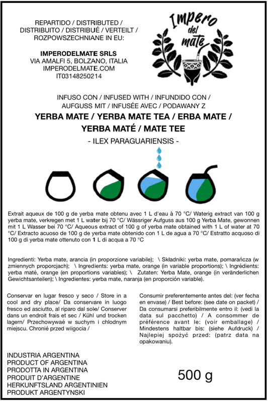 Yerba Mate - Verdeflor Naranja 500Gr - imperodelmate.com