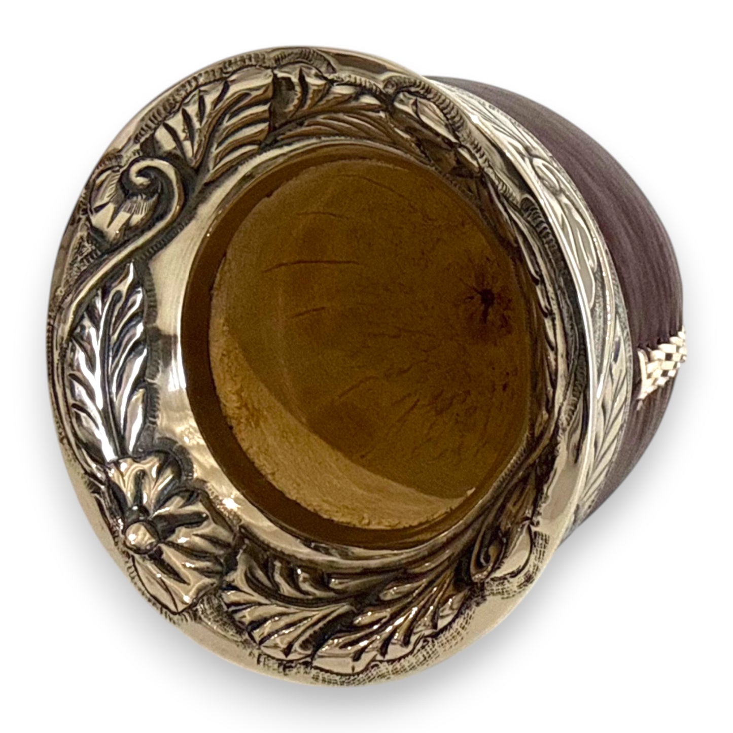 Mate Imperial Marrone in Cuoio con base e Virola decorate e Cuciture IDM | Luxury