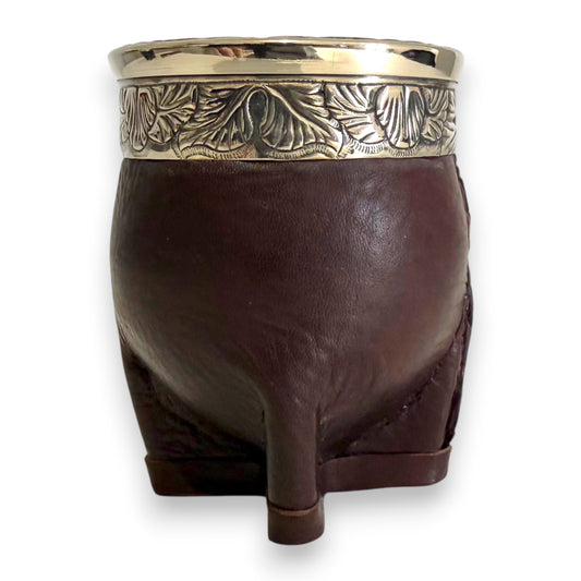 Mate Imperial Marrone in Cuoio con Virola decorata | Luxury