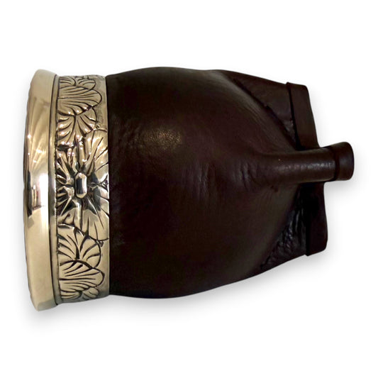 Mate Imperial Marrone in Cuoio con Virola decorata | Luxury