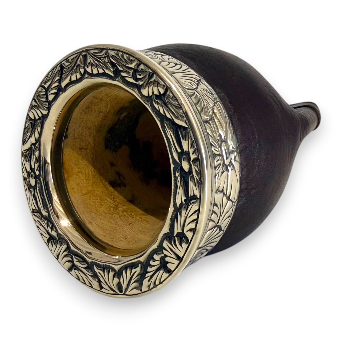 Mate Imperial Marrone in Cuoio con Virola decorata | Luxury