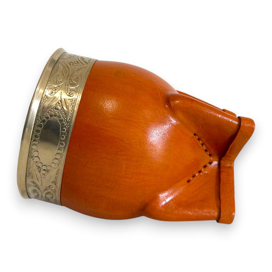 Mate Imperial in Cuoio Bronzo con Virola decorata in Alpaca | Standard