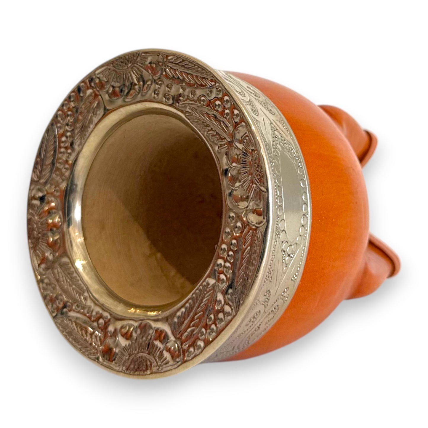 Mate Imperial in Cuoio Bronzo con Virola decorata in Alpaca | Standard