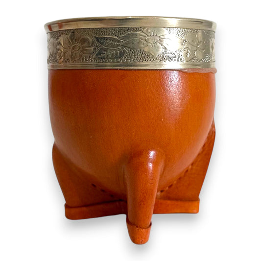 Mate Imperial in Cuoio Bronzo con Virola decorata in Alpaca | Standard