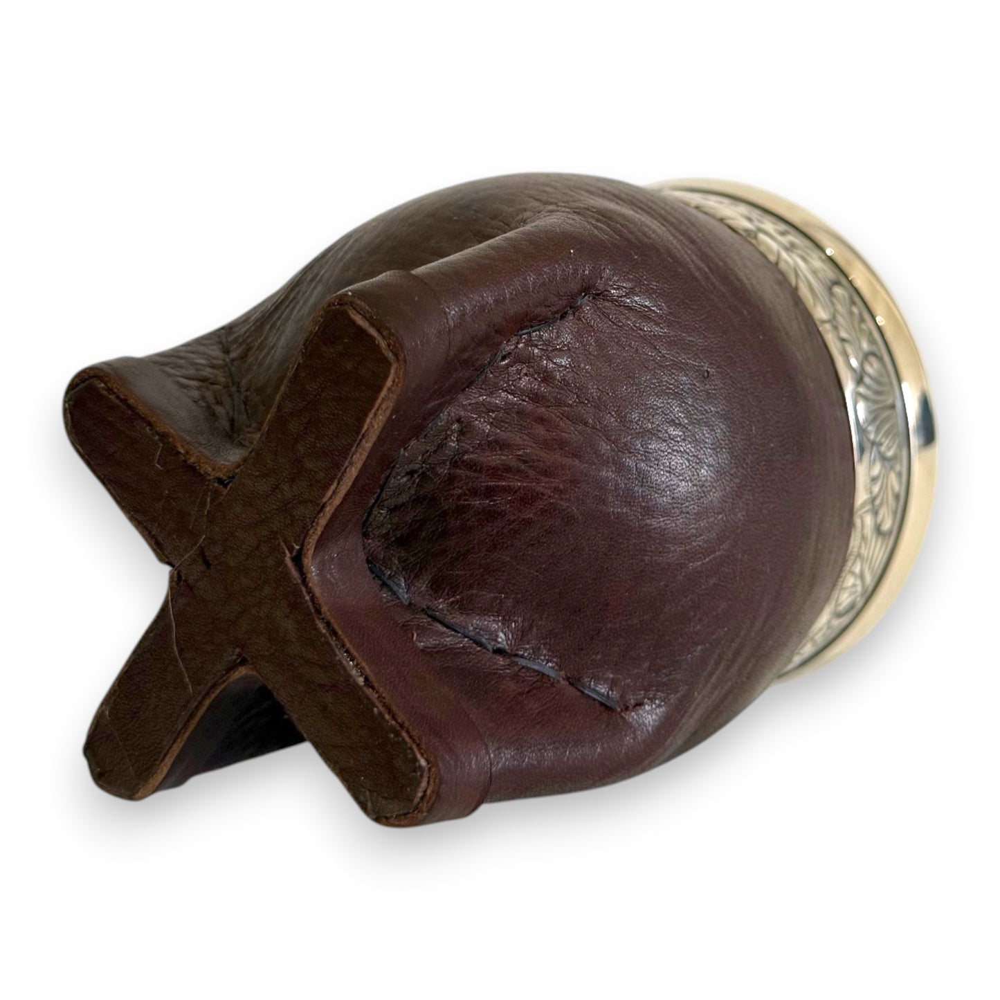 Mate Imperial Marrone in Cuoio con Virola decorata | Luxury