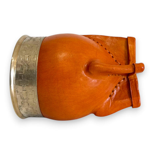 Mate Imperial in Cuoio Bronzo con Virola decorata in Alpaca | Standard