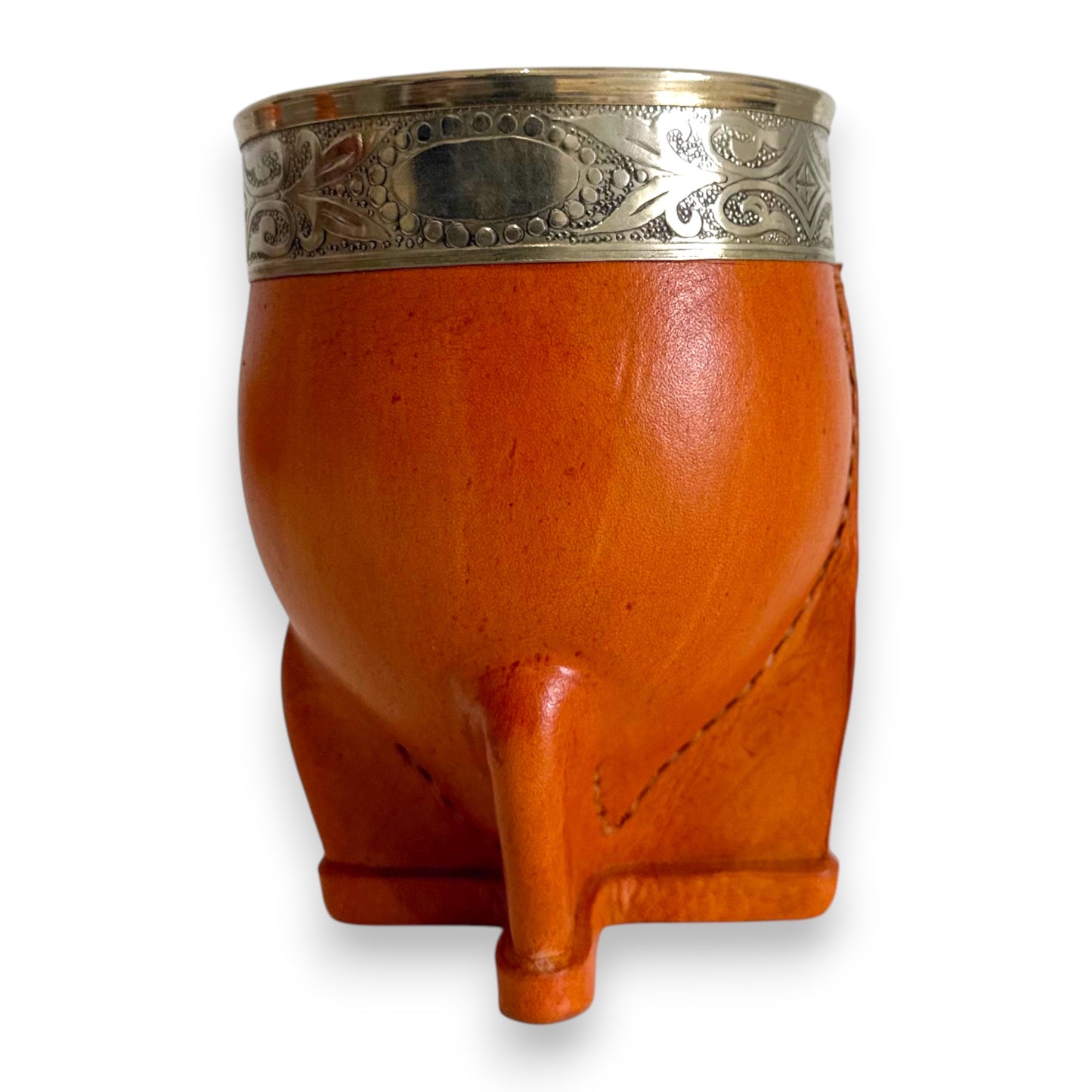 Mate Imperial in Cuoio Bronzo con Virola decorata in Alpaca | Standard