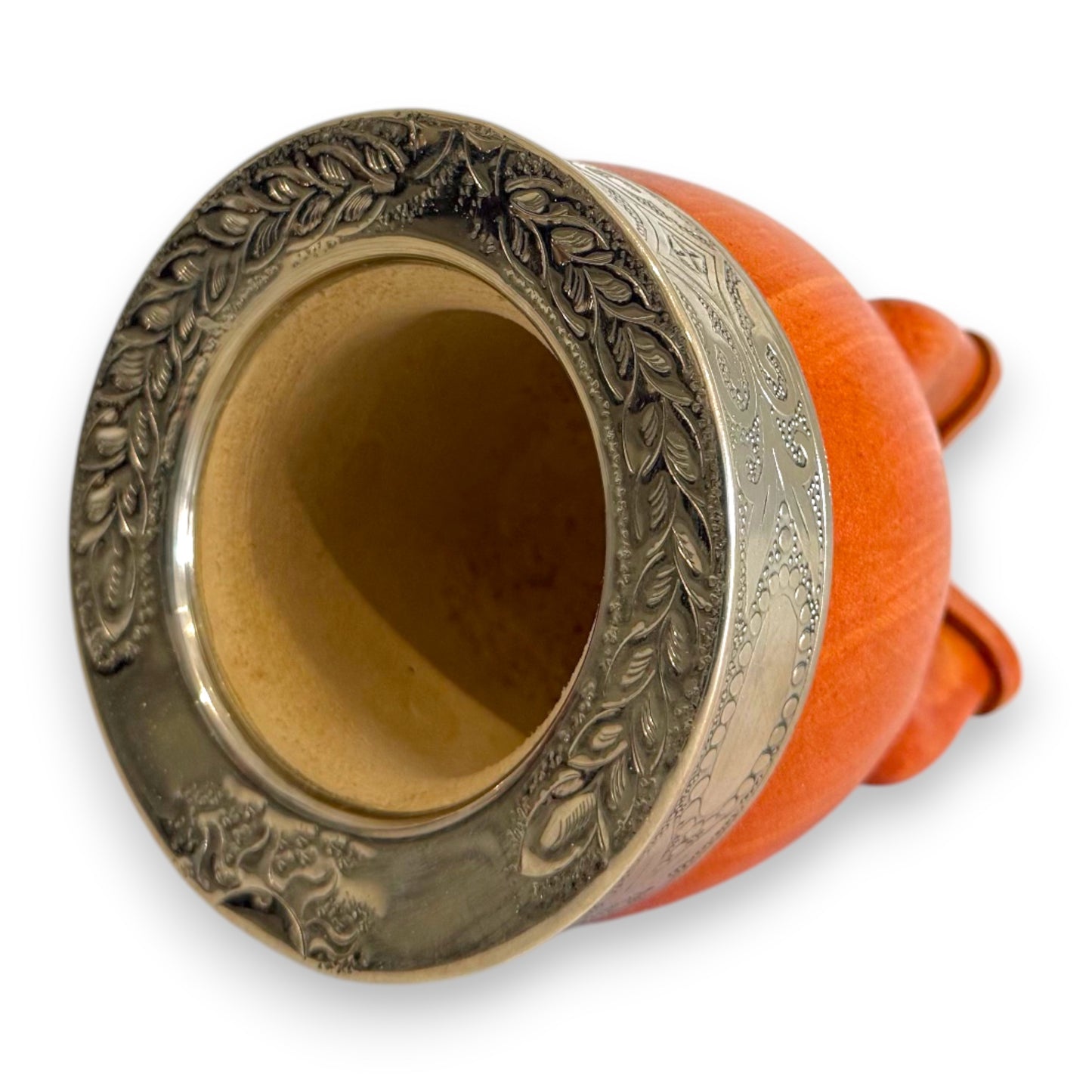 Mate Imperial in Cuoio Bronzo con Virola decorata in Alpaca | Standard