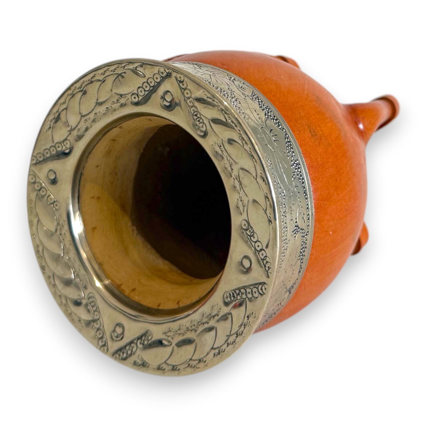Mate Imperial in Cuoio Bronzo con Virola decorata in Alpaca | Standard