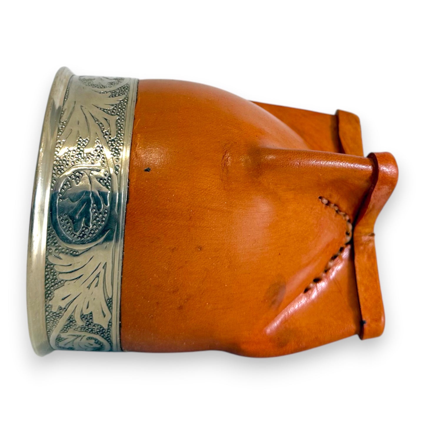 Mate Imperial in Cuoio Bronzo con Virola decorata in Alpaca | Standard