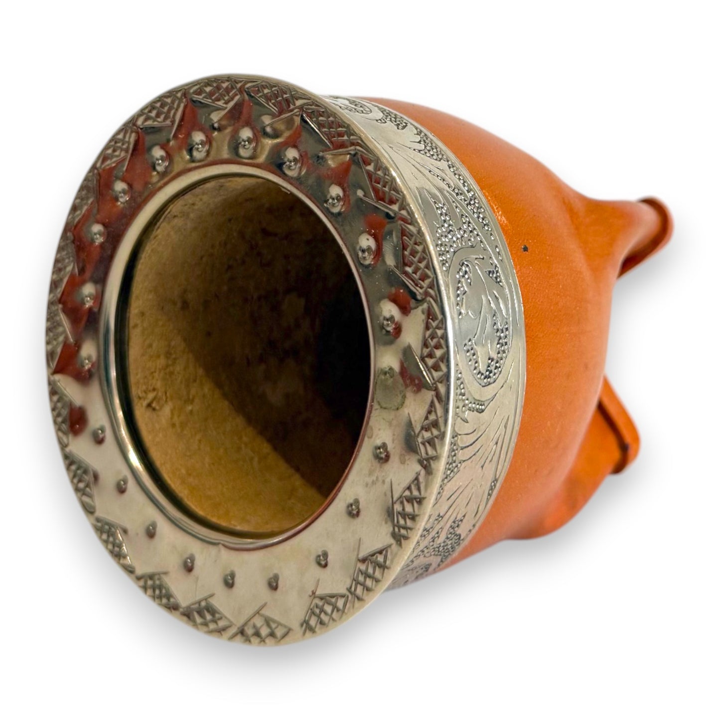 Mate Imperial in Cuoio Bronzo con Virola decorata in Alpaca | Standard