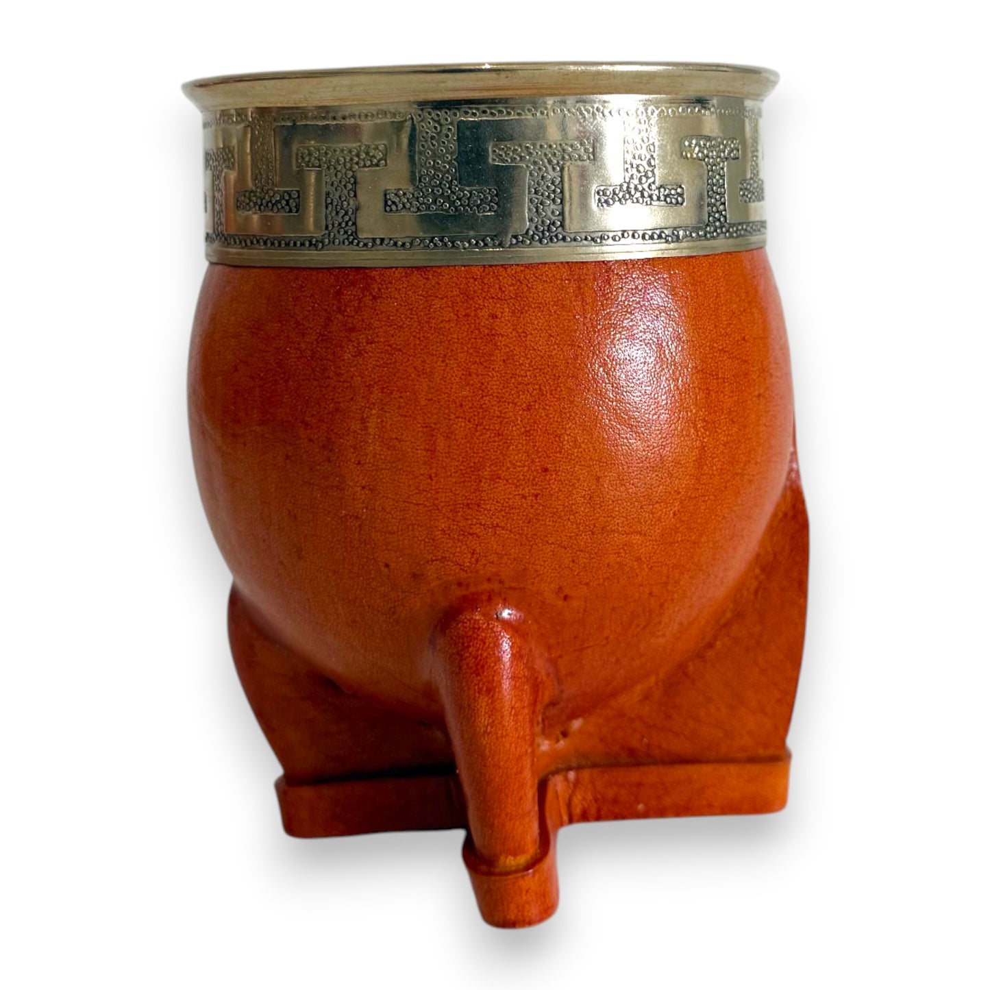 Mate Imperial in Cuoio Bronzo con Virola decorata in Alpaca | Standard