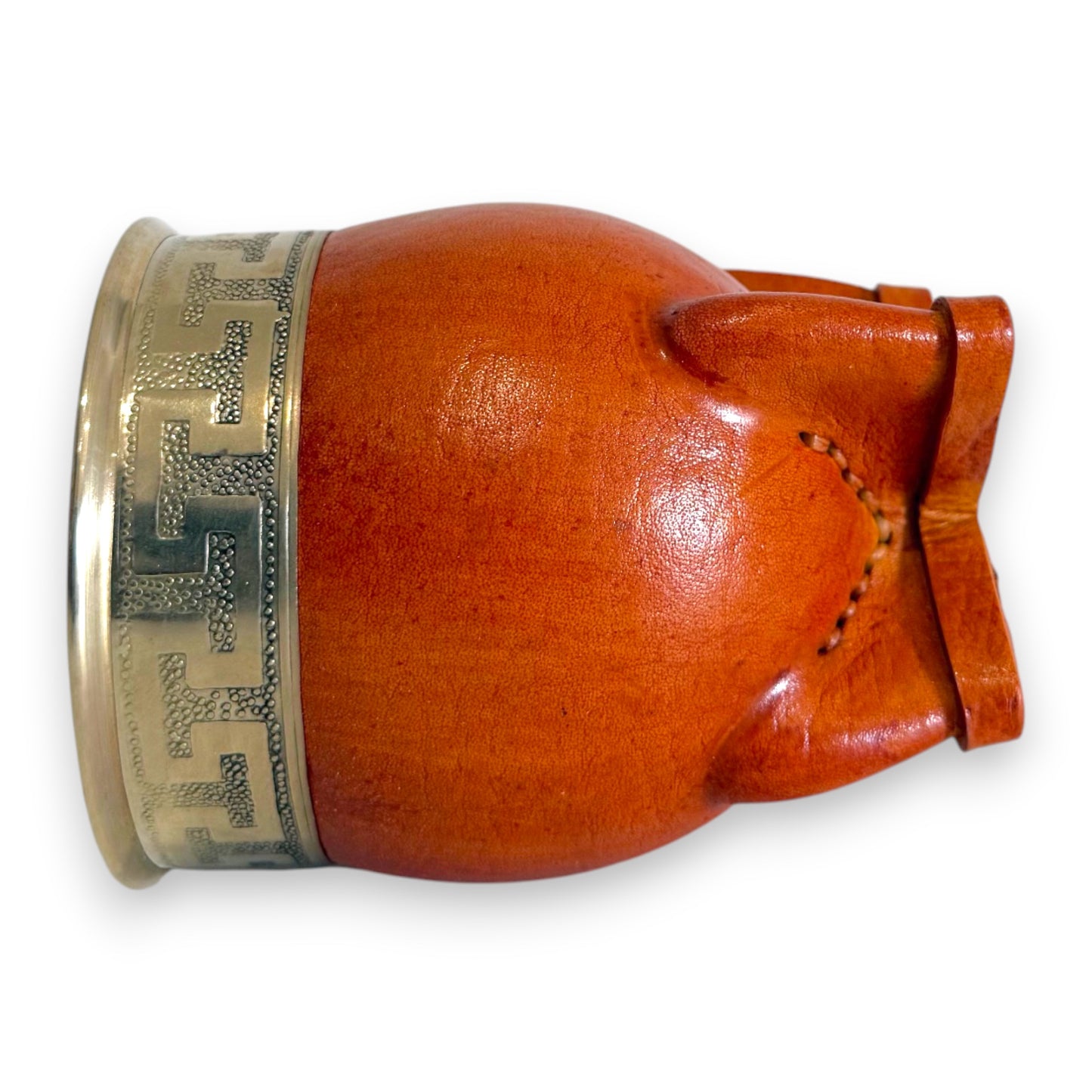 Mate Imperial in Cuoio Bronzo con Virola decorata in Alpaca | Standard