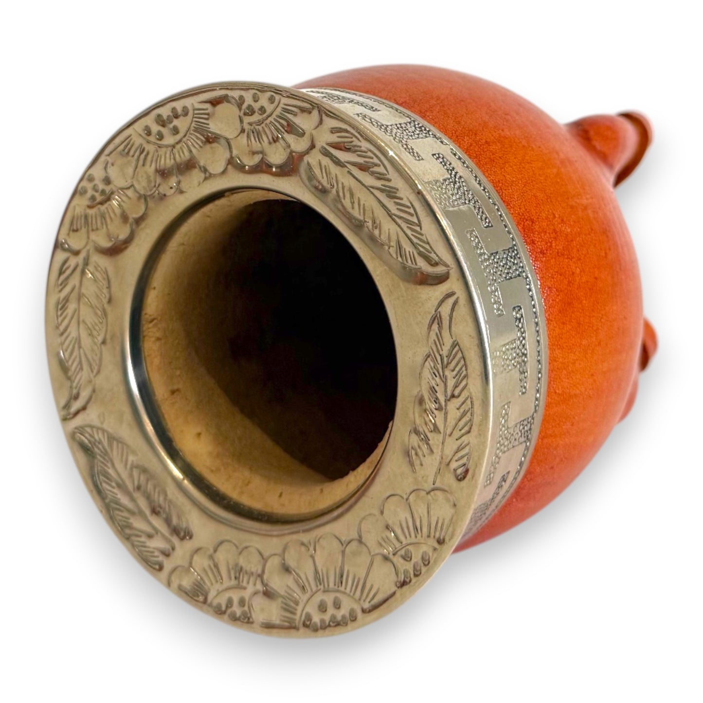 Mate Imperial in Cuoio Bronzo con Virola decorata in Alpaca | Standard