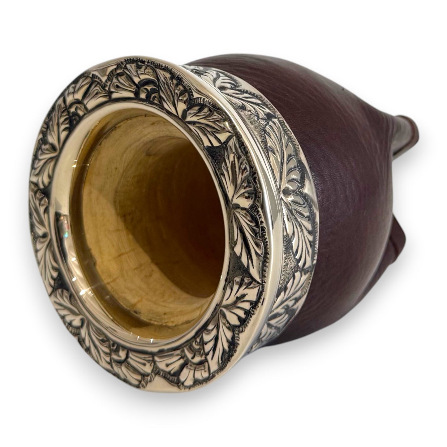 Mate Imperial Marrone in Cuoio con Virola decorata | Luxury
