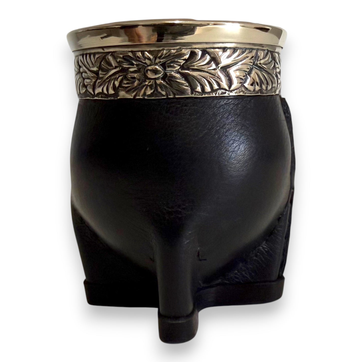 Mate Imperial Nero in Cuoio con Virola decorata | Luxury
