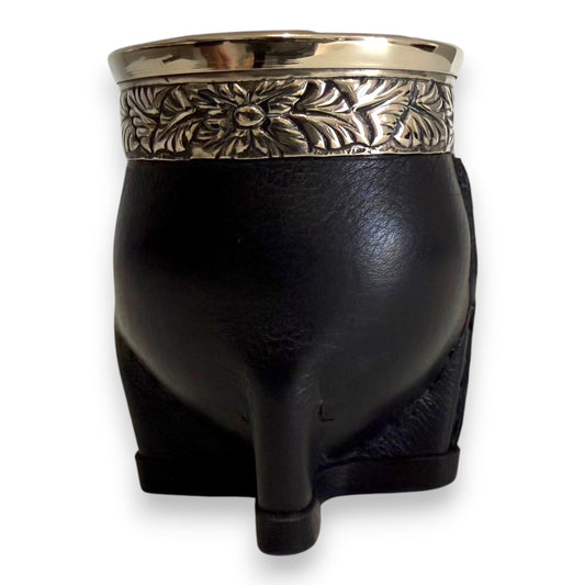 Mate Imperial Nero in Cuoio con Virola decorata | Luxury