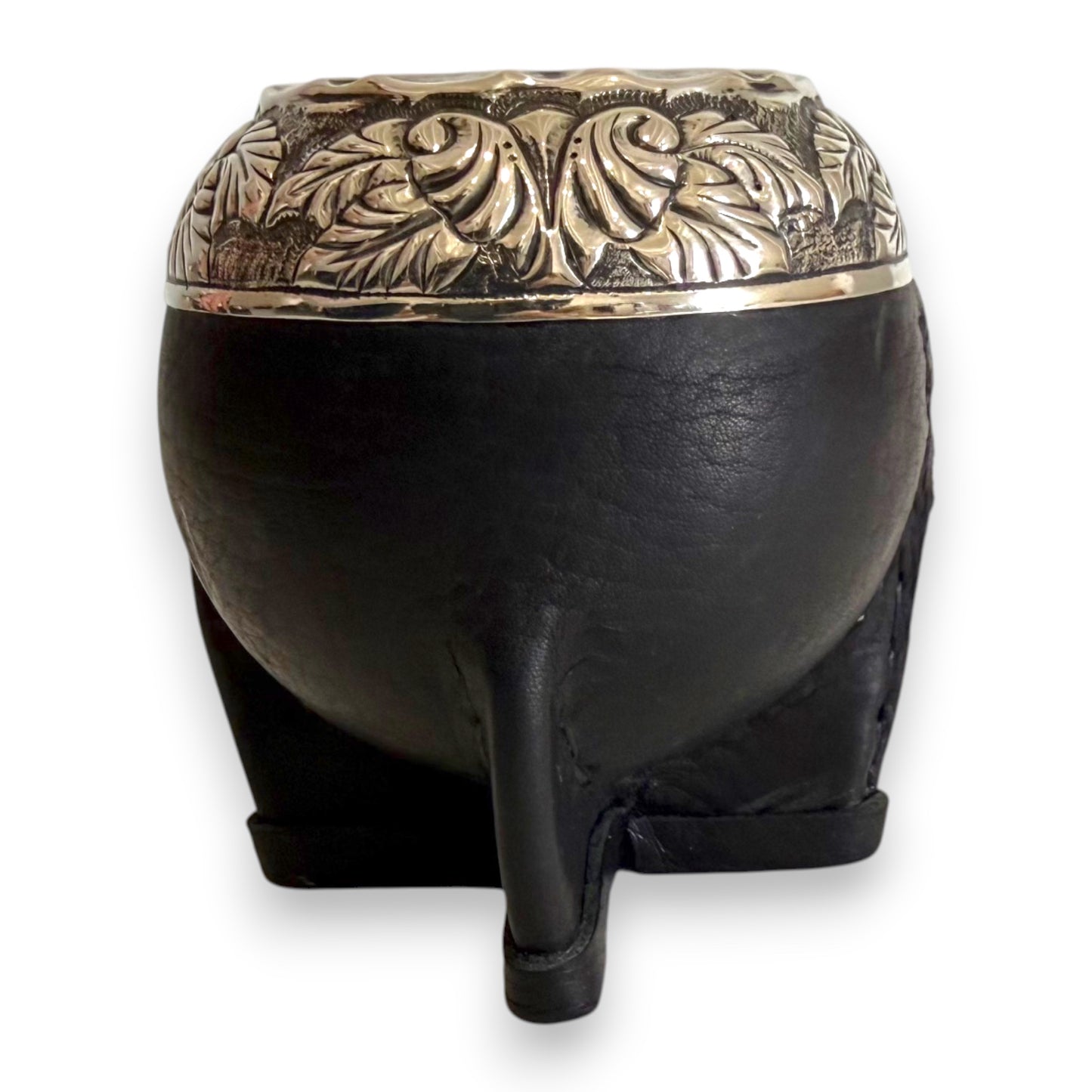 Mate Torpedo Nero con Virola Alpaca decorata IDM| Elitè