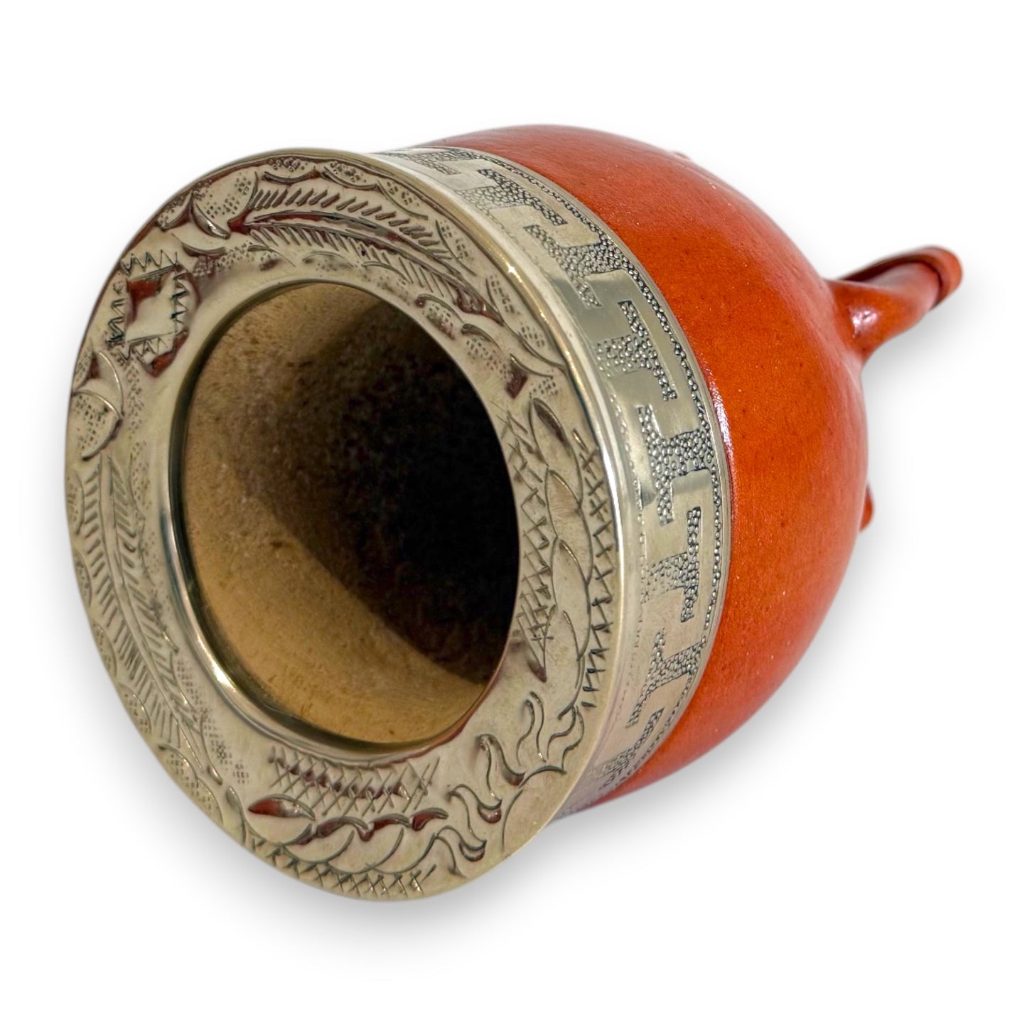 Mate Imperial in Cuoio Bronzo con Virola decorata in Alpaca | Standard
