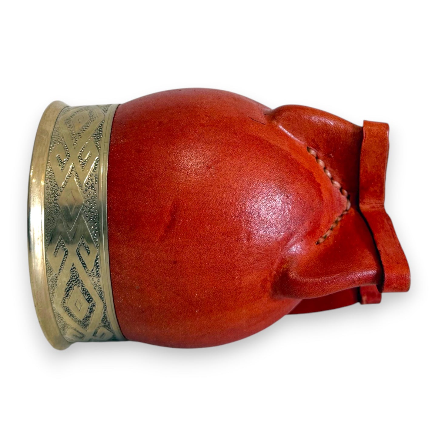 Mate Imperial in Cuoio Bronzo con Virola decorata in Alpaca | Standard