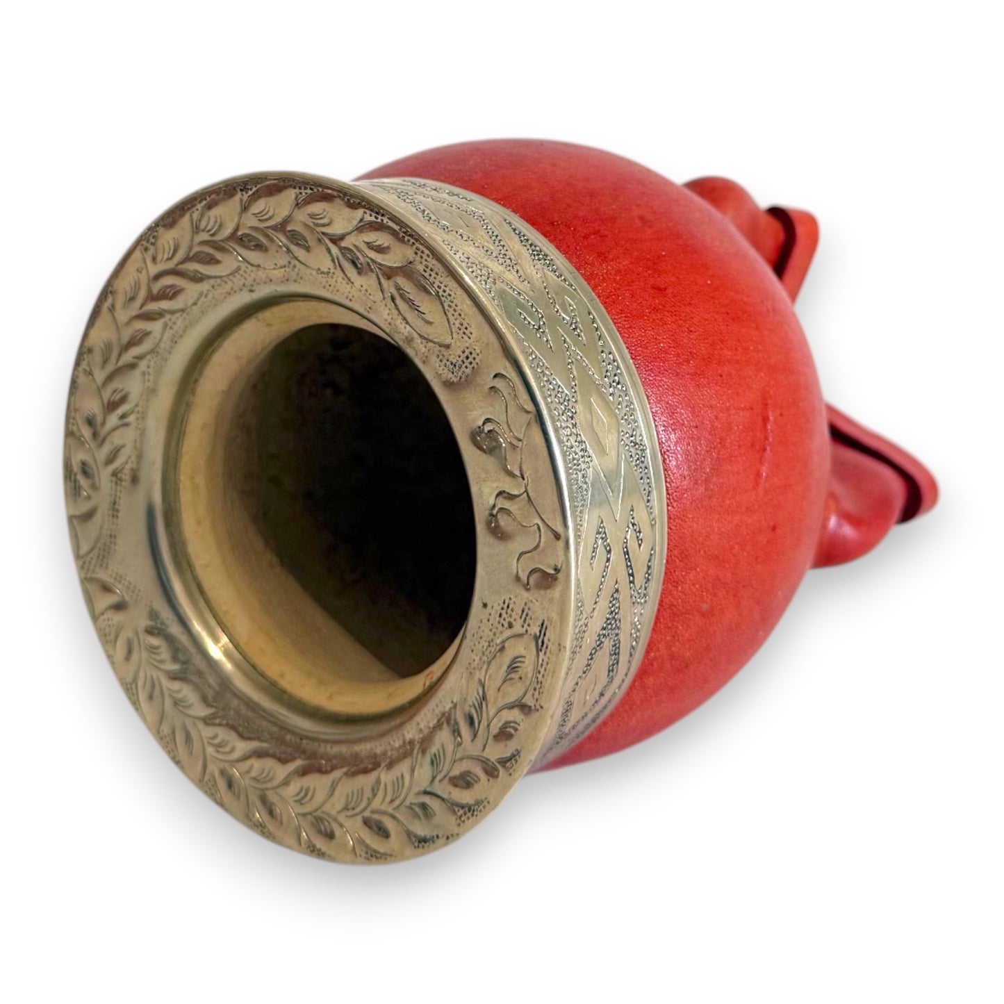 Mate Imperial in Cuoio Bronzo con Virola decorata in Alpaca | Standard