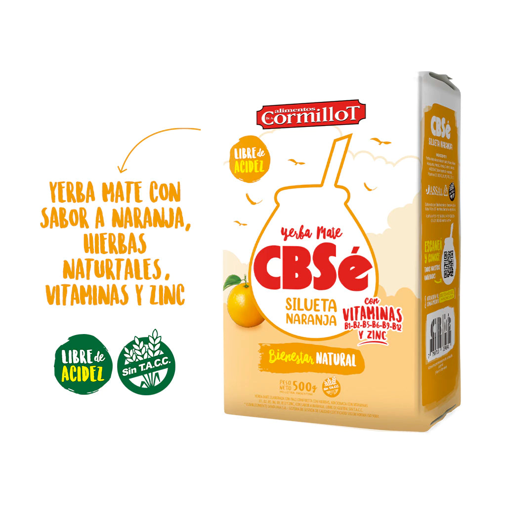 Yerba Mate CBSé - SILUETA NARANJA 1/2 Kg.