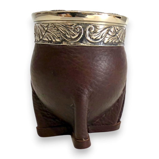 Mate Imperial Marrone in Cuoio con Virola decorata | Luxury