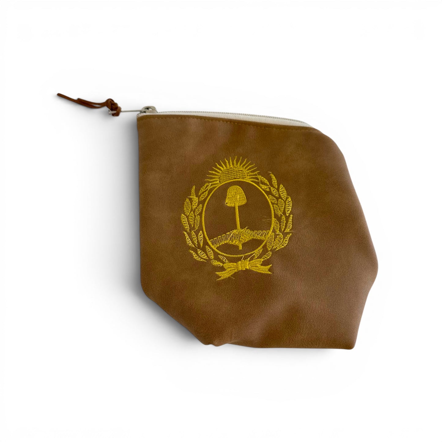 Yerbera in Cuoio Bordada "Escudo National"