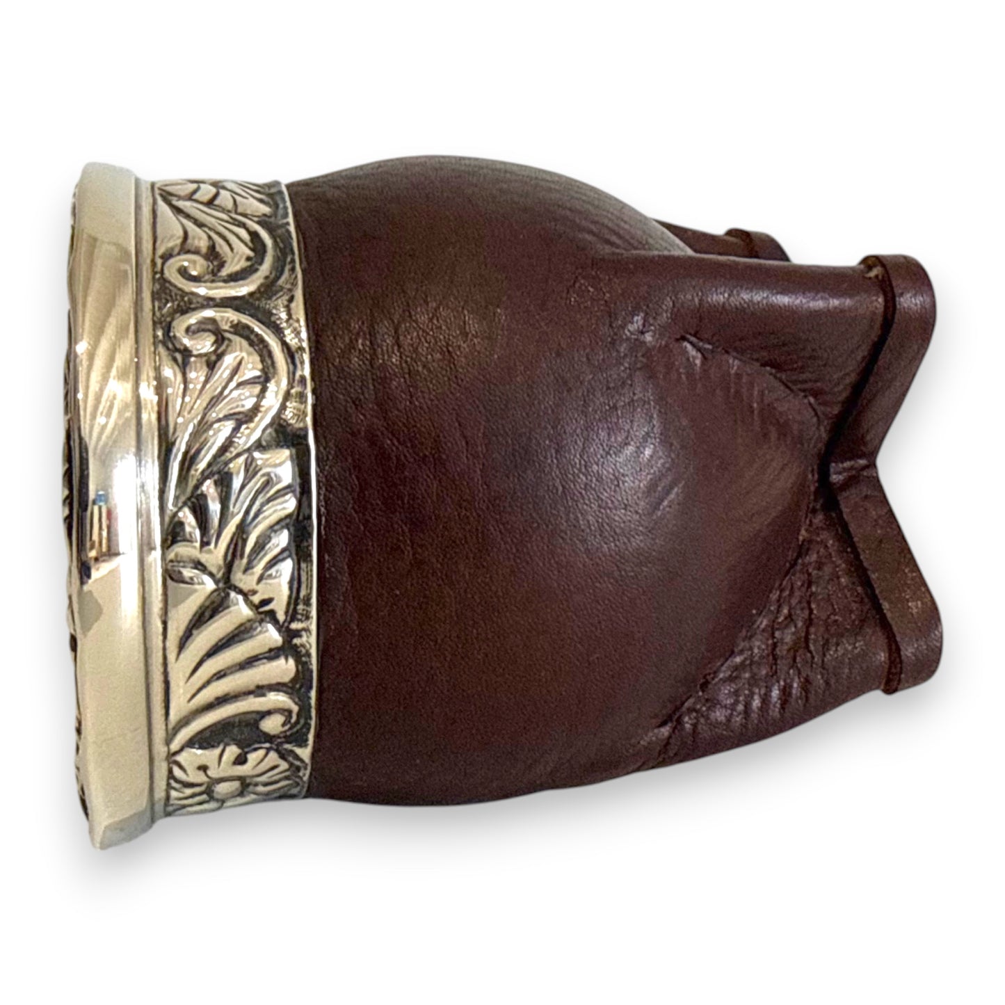 Mate Imperial Marrone in Cuoio con Virola decorata | Luxury