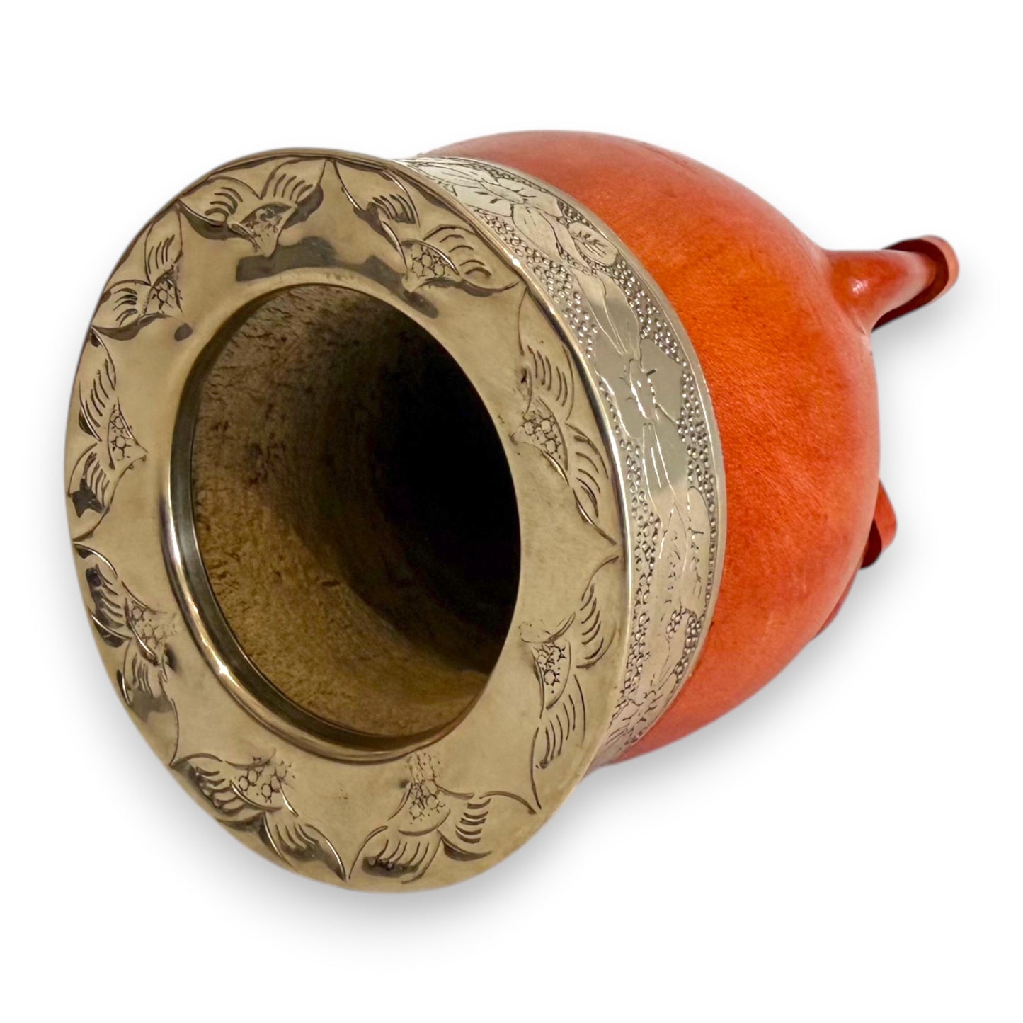 Mate Imperial in Cuoio Bronzo con Virola decorata in Alpaca | Standard